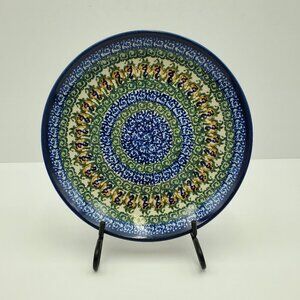 Polish Pottery Unikat Dessert Plate Salad Bread Display Plate